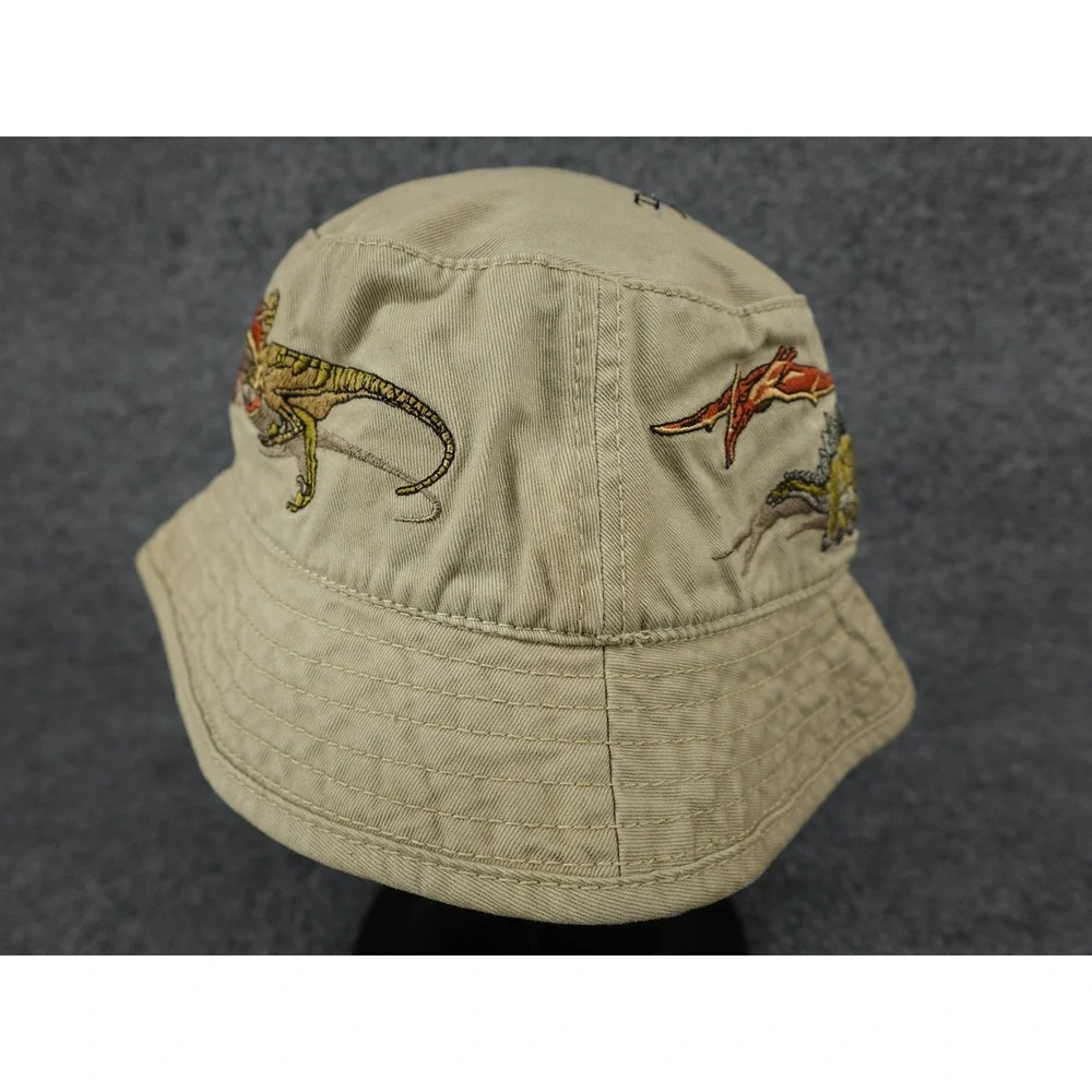 Wild Cotton Bucket Hat Unisex OSFM Khaki Dinosaur Field Museum Embroidered